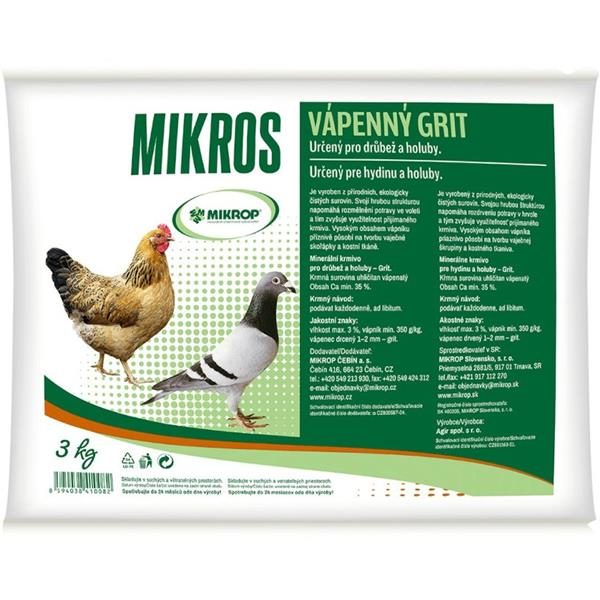 Mikrop Mikros VPC vápenný grit 3kg