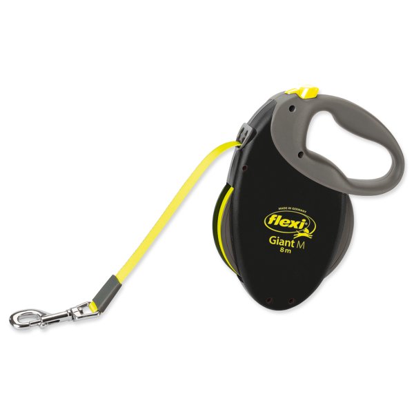 Flexi New Giant M páska 8m/25 kg černá/neon