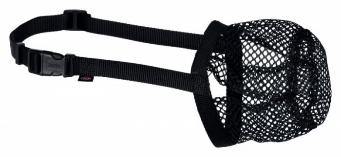 Ochranný náhubek polyester síťka XS černý, 15 cm