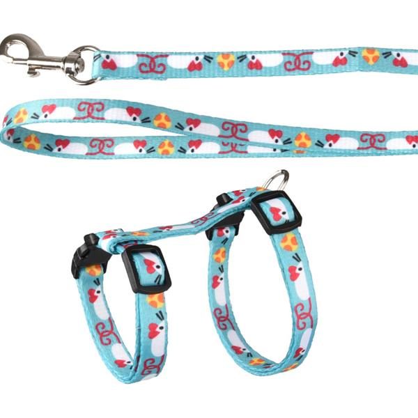 Postroj s vodítkom kitten Arwen 20-30cm modrý Flamingo
