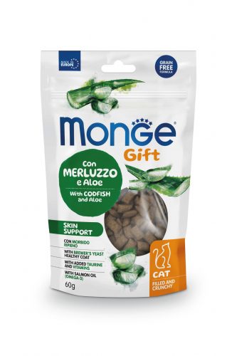 MONGE GIFT  Cat Plněné polštářky s treskou a aloe vera 60g/10