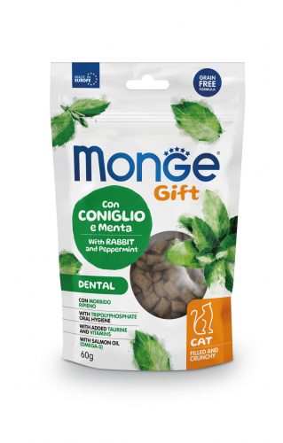 MONGE GIFT Cat Plněné polštářky s králičím masem a mátou peprnou 60g/10