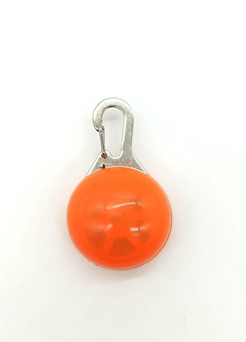 Přívěšek na obojek BEZPEČNOSTNÍ SVÍTÍCÍ LED - ORANŽOVÝ