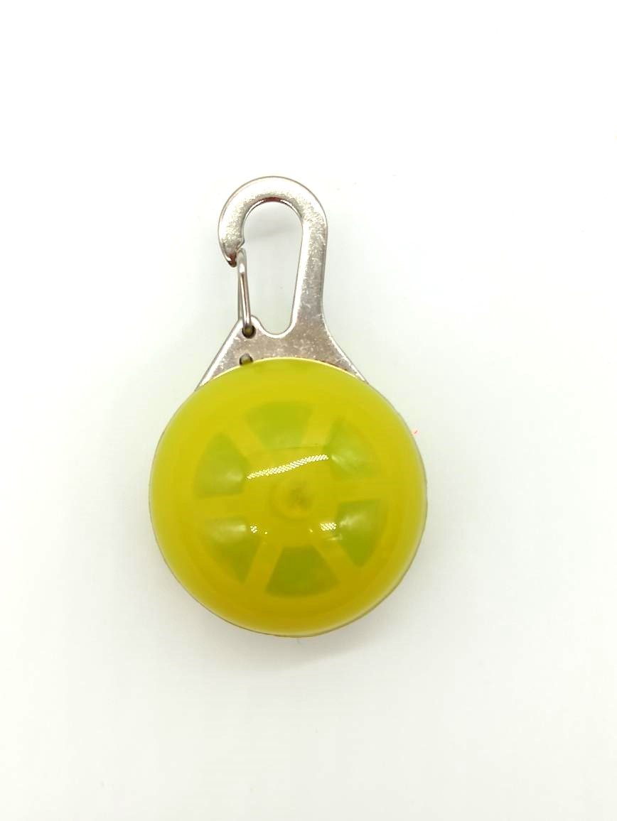 Přívěšek na obojek BEZPEČNOSTNÍ SVÍTÍCÍ LED - ŽLUTÝ