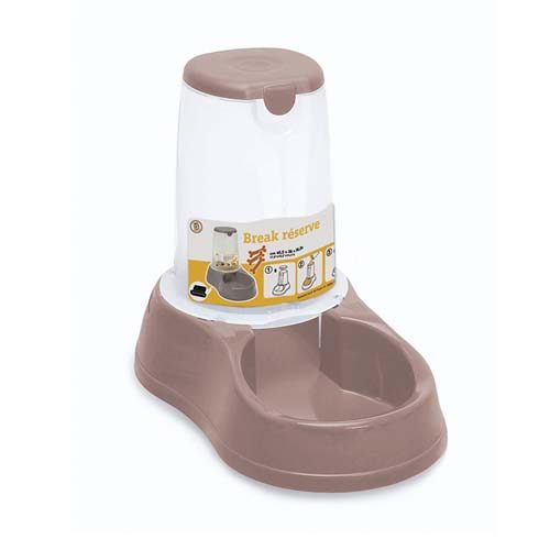 STEFANPLAST BREAK Zásobník na krmivo hnědo-růžový 1,5l
