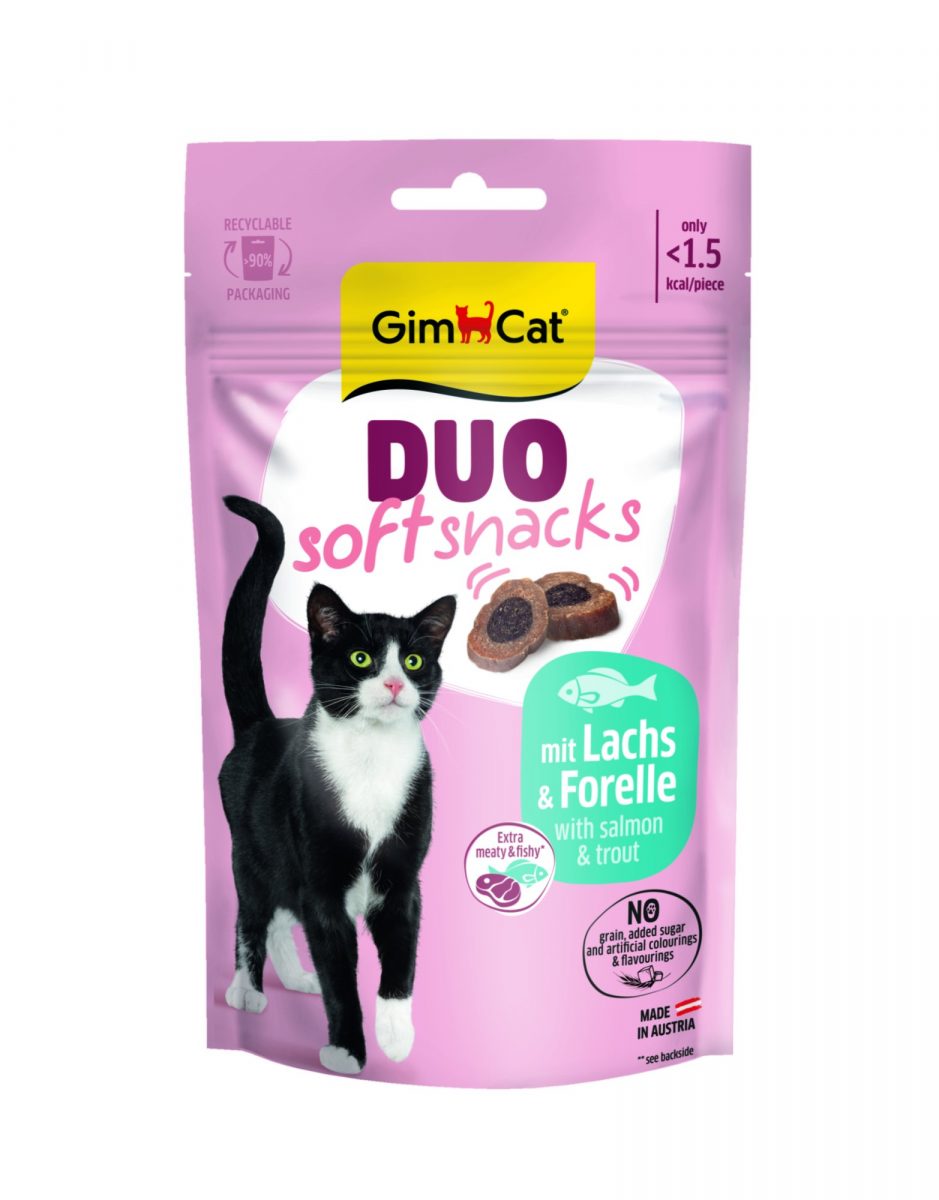GimCat Duo Soft Snacks Losos & Pstruh 50G