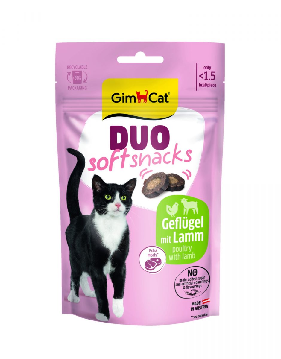 GimCat Duo Soft Snacks drubezi s jehnetem 50G