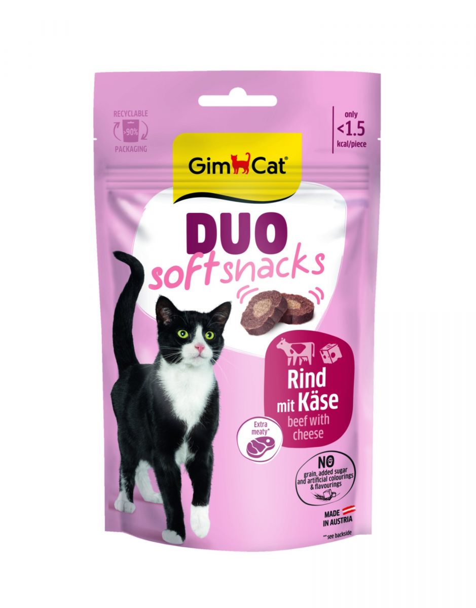 GimCat Duo Soft Snacks hovězí se sýrem 50G