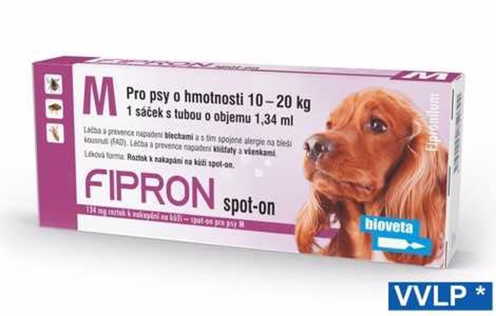 Bioveta Fipron 134mg Spot-On Dog M sol 1x1,34ml