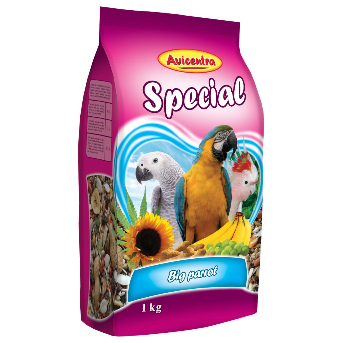 Krmivo pre veľké papagáje špeciál 1kg