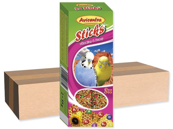 Avicentra Sticks tyčinky vitamínové medové pre andulky 110 