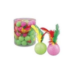 Loptička s pierkom, 4,5cm 