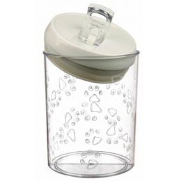 Plastový zásobník na krmivo a pamslky 1,5l/12x17,5cm transpa