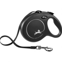 Flexi Classic NEW L opasok 8 m čierne 50 kg