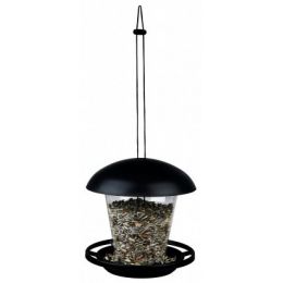 Záhradné závesné plast. krmítko tubus so strieškou 900ml/17cm