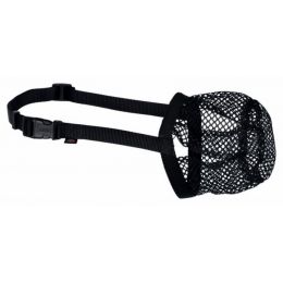 Ochranný náhubok polyester sieťka M-L čierny, 27 cm/22-46 cm