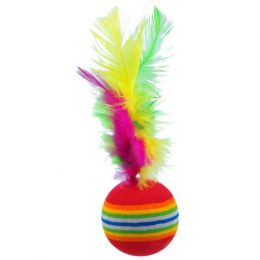 Hračky MAGIC CAT loptička s pierkami 3,8 cm 1ks