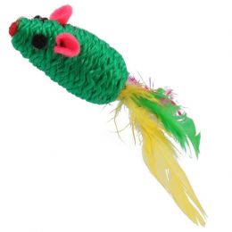 Hračky MAGIC CAT myška bavlnená s pierkami 6 cm 1ks