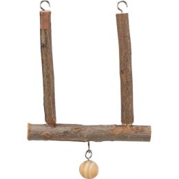 Drevená hojdačka s guličkou z prírodného dreva 12 x 15 cm