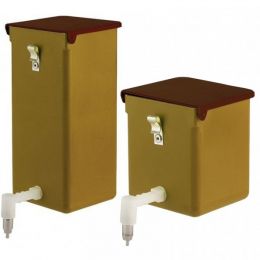 Napájačka pre králiky s nerezovým niplom, hnedá, 1000 ml  