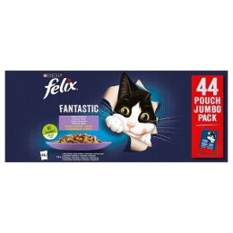 FELIX Fantastic Multipack 44x85g hovädzie/ kurča/ losos/ tuniak v želé