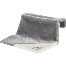 Lôžko na kúrenie plyšové, 45x24x31 cm, šedá/svetlošedá