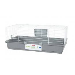 Klietka morča PRIMO 100cm biela/sivá s výbavou Zolux