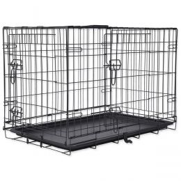 Klietka DOG FANTASY skladacia čierna M - 2x dvere